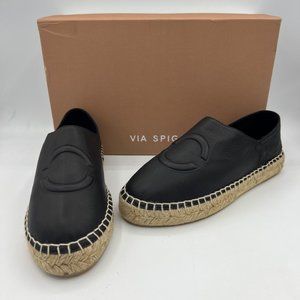 Via Spiga Bella Leather Espadrille Flat